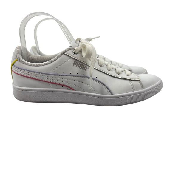 Puma Womens 8 Shoes White Vikky V2 Sneaker Low Top Lace Up Athletic Trainer - Picture 1 of 12